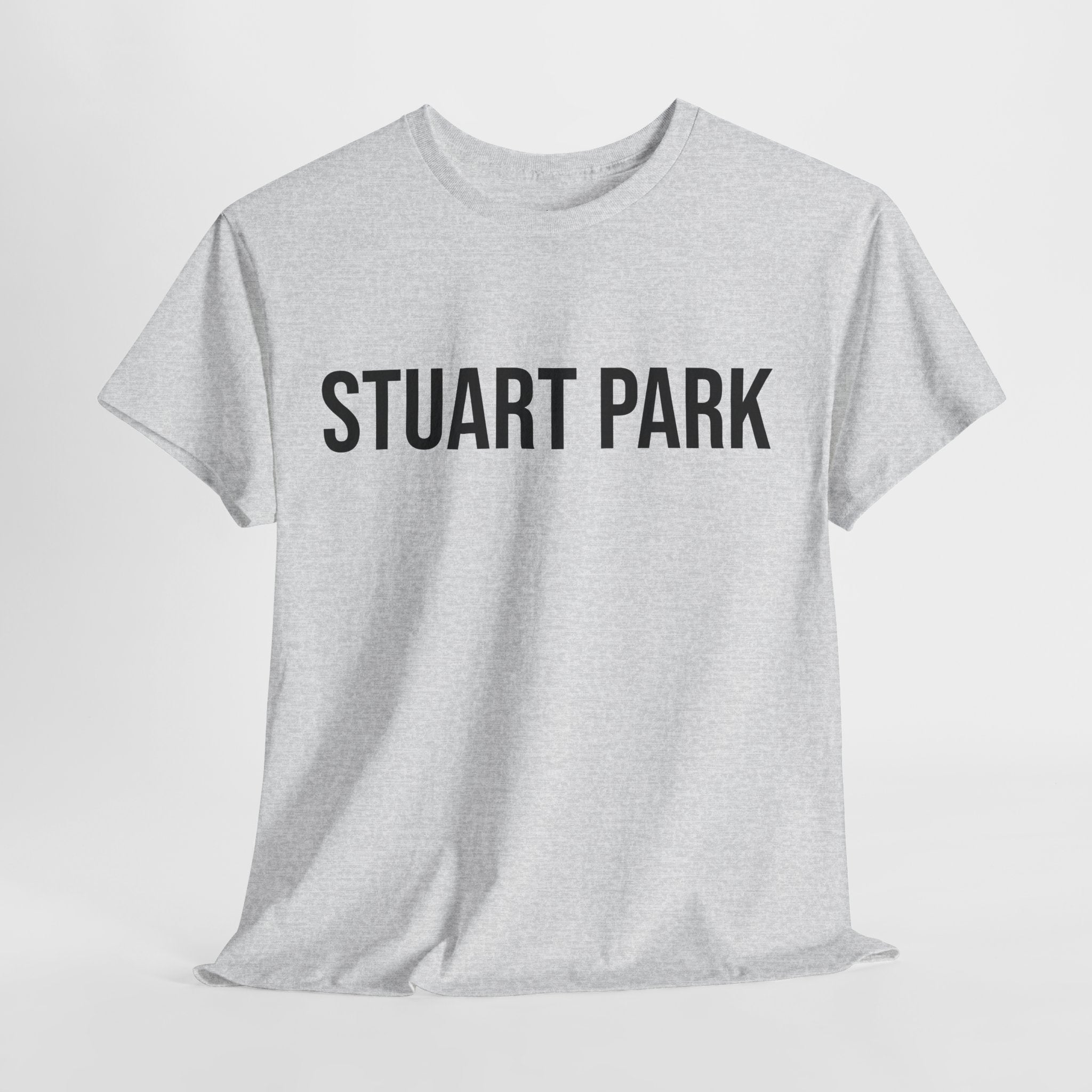 STUART PARK - Minimal Bold Lettering Cotton T‑Shirt