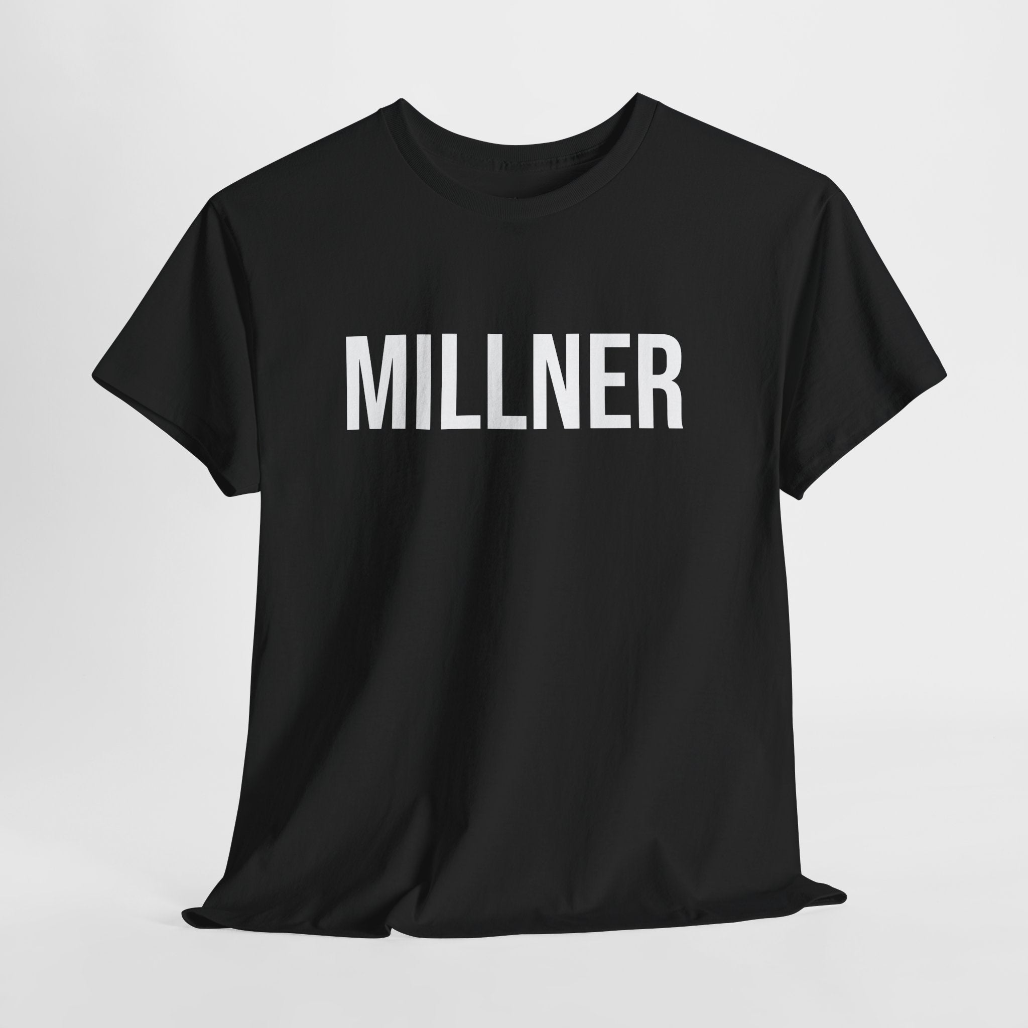 MILLNER - Minimal Bold Lettering Cotton T‑Shirt
