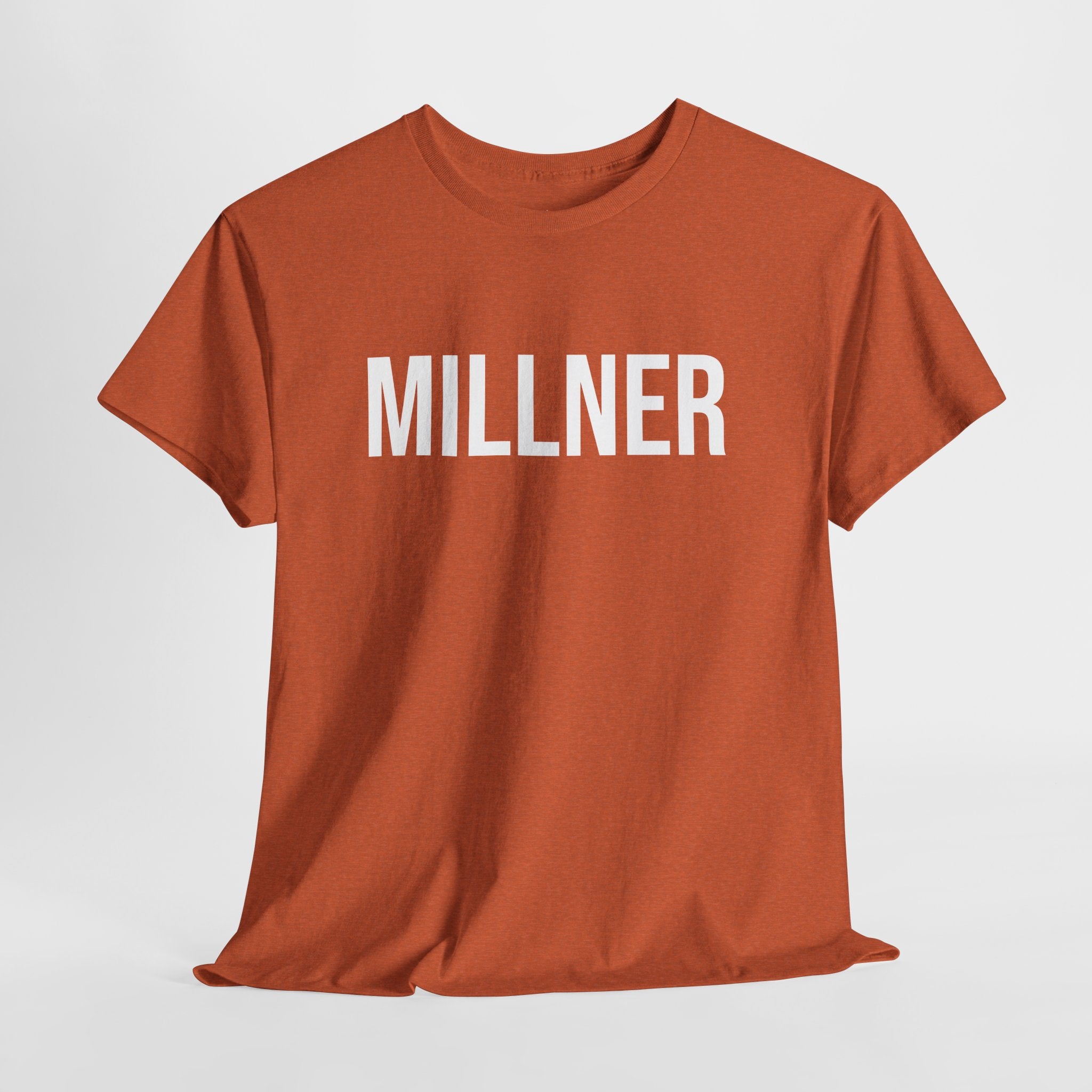 MILLNER - Minimal Bold Lettering Cotton T‑Shirt
