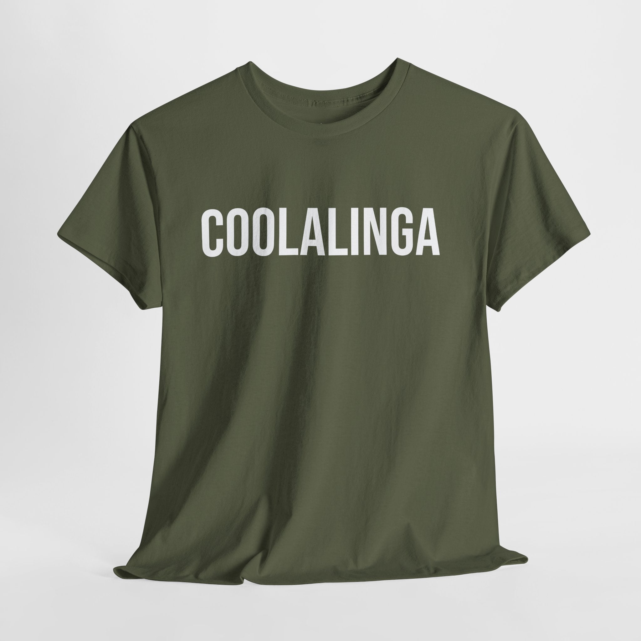 COOLALINGA - Minimal Bold Lettering Cotton T‑Shirt