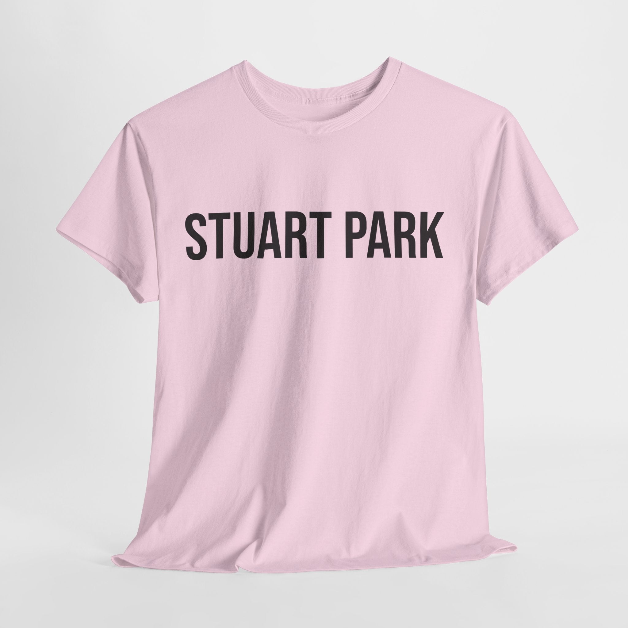 STUART PARK - Minimal Bold Lettering Cotton T‑Shirt