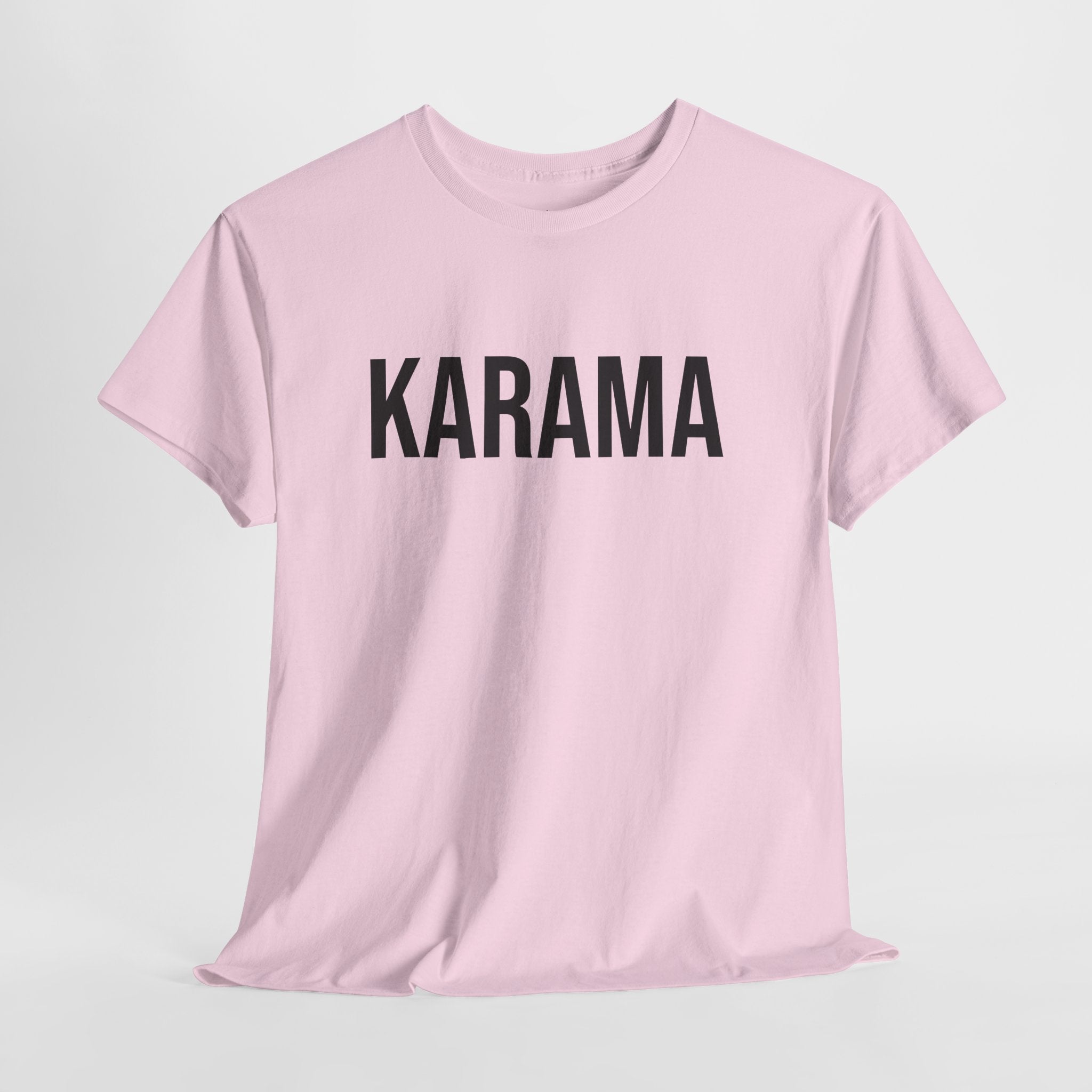 KARAMA - Minimal Bold Lettering Cotton T‑Shirt