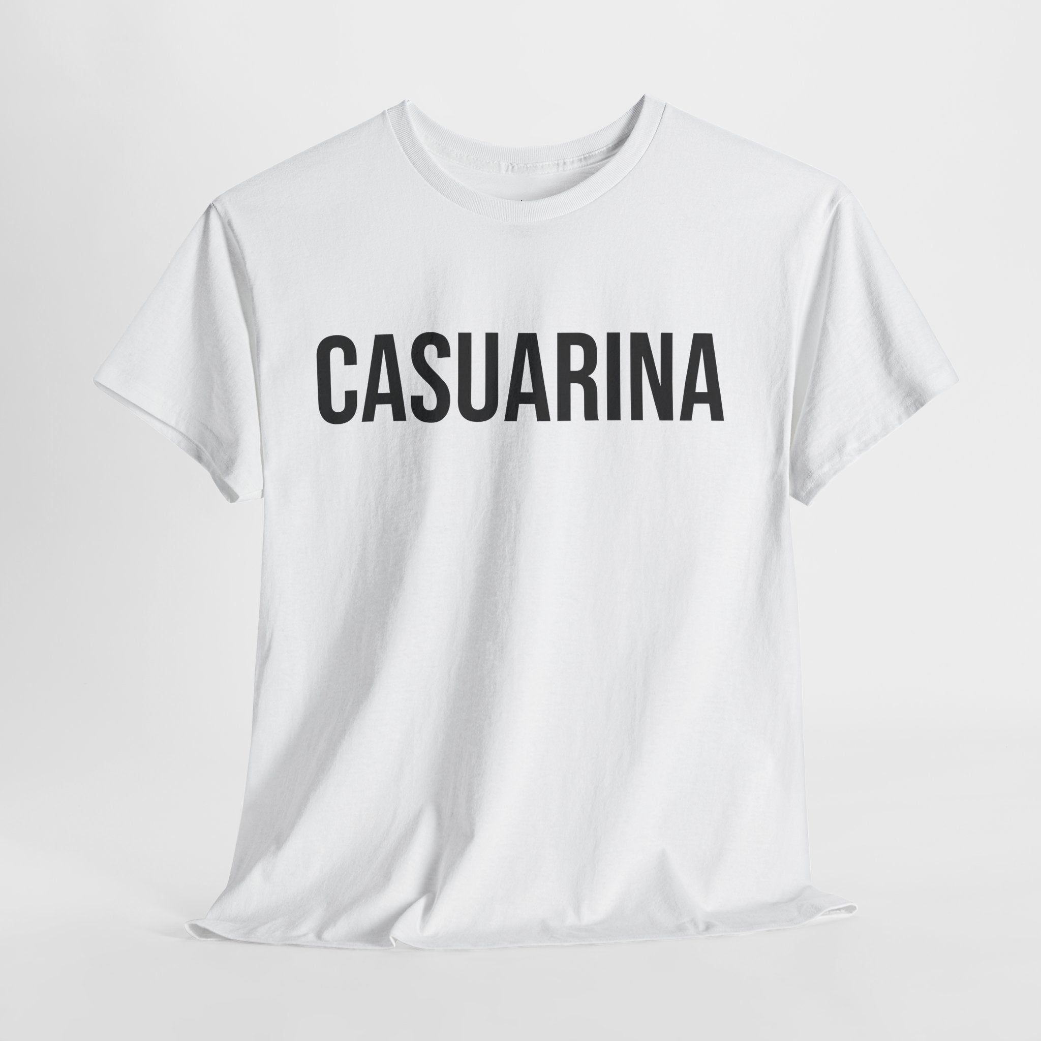 CASUARINA - Minimal Bold Lettering Cotton T‑Shirt